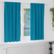 vidaXL Gardiner med gardiner 2 pcs Turkos Polyester