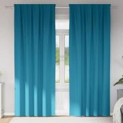 vidaXL Mörkläggningsgardiner med gardiner Turkos Polyester