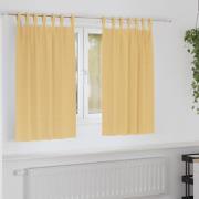 vidaXL Mörkläggningsgardiner med Ringar 2 pcs Beige 140 x 140 cm