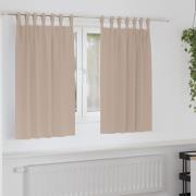 vidaXL Mörkläggningsgardiner med Ringar 2 pcs Taupe 140 x 140 cm
