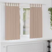 vidaXL Mörkläggningsgardiner med ringar Taupe Polyester