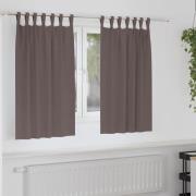 vidaXL Mörkläggningsgardiner med Ringar 2 pcs Mörkbrun 140 x 140 cm