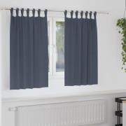 vidaXL Mörkläggningsgardiner med Ringar 2 pcs Antracit 140 x 140 cm