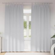 vidaXL Mörkläggningsgardiner med Ringar 2 pcs Ljusgrå 225 x 140 cm