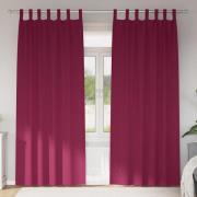vidaXL Mörkläggningsgardiner med Ringar 2 pcs Vinröd 245 x 140 cm