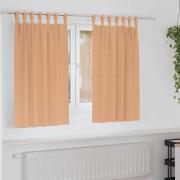 vidaXL Mörkläggningsgardiner med gardiner Ljusbrun Polyester