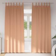 vidaXL Mörkläggningsgardiner med Ringar 2 pcs Ljusbrun 245 x 140 cm