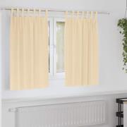 vidaXL Mörkläggningsgardiner med gardiner Kräm Polyester
