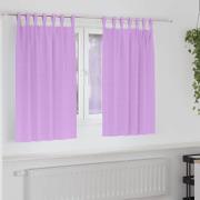 vidaXL Gardiner med gardiner 2 pcs Lila Polyester
