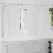 vidaXL Mörkläggningsgardiner med gardiner Ren Vit Polyester