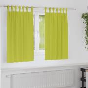 vidaXL Mörkläggningsgardiner med gardiner Grön Polyester