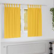 vidaXL Mörkläggningsgardiner med gardiner Senapsgul Polyester