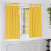 vidaXL Mörkläggningsgardiner med gardiner Senapsgul Polyester