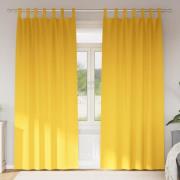 vidaXL Gardiner med gardiner 2 pcs senapsgul Polyester