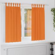 vidaXL Mörkläggningsgardiner med Ringar 2 pcs Klart Orange