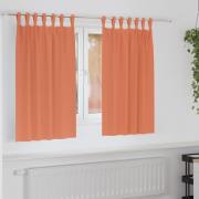 vidaXL Mörkläggningsgardiner med gardiner Terracotta Polyester