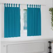 vidaXL Mörkläggningsgardiner med gardiner Turkos Polyester