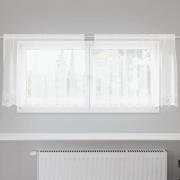 vidaXL Gardiner med gardiner Blommor Vit Polyester