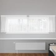 vidaXL Gardiner med gardiner Blommor Vit 300 x 80 cm Polyester