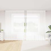 vidaXL Gardiner med gardiner Blommor Vit Polyester