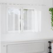 vidaXL Voile Gardin med gardiner 2 pcs Vit 140 x 140 cm Polyester