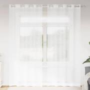 vidaXL Gardiner med gardiner 2 pcs Vit 140x175cm Polyester