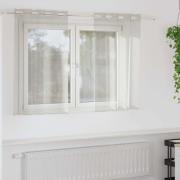 vidaXL Voile Gardin med gardiner 2 pcs Kräm 140 x 140 cm Polyester