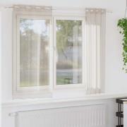 vidaXL Gardiner med gardiner 2 pcs Sand Polyester