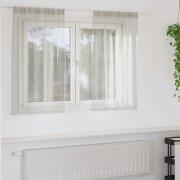 vidaXL Voile Gardin med gardiner 2 pcs Kräm 140 x 140 cm Polyester