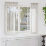 vidaXL Gardiner med gardiner 2 pcs Gräddvit Polyester