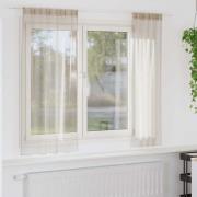 vidaXL Gardiner med gardiner 2 pcs Sand Polyester