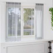 vidaXL Gardiner med gardiner 2 pcs Mörkgrå Polyester