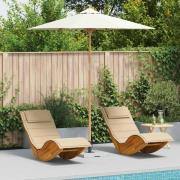 vidaXL Trädgårdsparasol Krämvit 240 x 240 x 260 cm Bambu