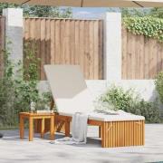 vidaXL Solstol Reclining Brun 200 x 55 x 94cm Massivt akaciaträ