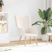 vidaXL Avkopplande stol Kräm 62 x 67 x 95,5 cm tyg