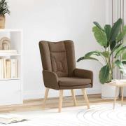 vidaXL Avkopplande stol Brun 63 x 67 x 94 cm tyg