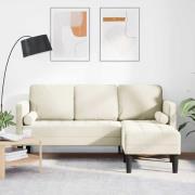 vidaXL Soffset Kräm 173 x 131 x 67 cm Sammet