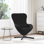 vidaXL Äggfåtölj Svart 63 x 73 x 90 cm Sammet