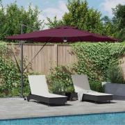 vidaXL Roma Parasol Röd 286 x 284 x 270 cm Aluminium och Polyester