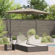 vidaXL Cantilever bananparasol Taupe 294 x 200 x 254 cm