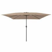 vidaXL Trädgårdsparasol Taupe och svart 295 x 295 x 245 cm