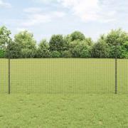 vidaXL Staketstolpar 10 pcs Grå 120 cm Stål