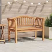 vidaXL Trädgårdsbänk Brun 120 x 53.5 x 85 cm Massivt teakträ