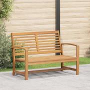 vidaXL Trädgårdsbänk Naturfärg 110 x 64 x 76.5 cm Massivt teakträ