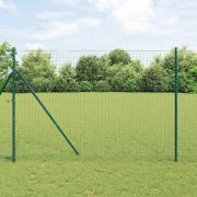 vidaXL Staketstolpar 12 pcs Grön 210 cm Pulverlackerad stål
