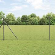 vidaXL Staketstolpar 2 pcs Grå 140 cm Pulverlackerad stål