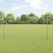 vidaXL Staketstolpar 12 pcs Silver 160 cm Pulverlackerad stål