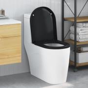 vidaXL Toalettstol Svart 48 x 36.5 x 4.5 cm Polypropylen