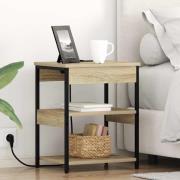 vidaXL Nattduksbord 2 pcs Sonoma-ek 41 x 31 x 51 cm Konstruerat trä