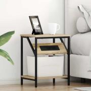 vidaXL Sängbord Sonoma ek 38 x 30 x 48 cm Konstruerat trä